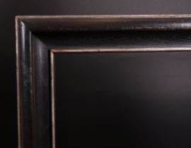 20th-21st Century English School. A Black Painted Hollow Frame, with silver inner and outer edges,