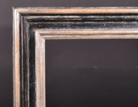 20th-21st Century English School. A Black Painted Frame, with silver inner and outer edges, rebate