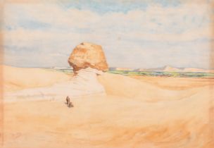 Reginald Barratt (1861-1917) British. A Sphinx, Watercolour, Signed, 9.5" x 13.5" (24.1 x 33cm)