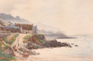John Farquharson (1865-1931) British. The Cornish Coast, possibly Sennen, Watercolour, Signed and