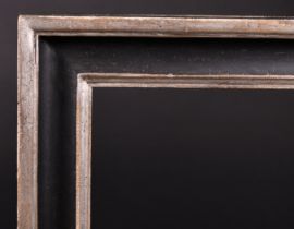 20th-21st Century English School. A Black Painted Frame, with silver inner and outer edges, rebate