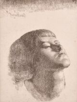 Gerald Leslie Brockhurst (1890-1978) British. "Anais Melisande Folin", the Artist's Wife, Etching,
