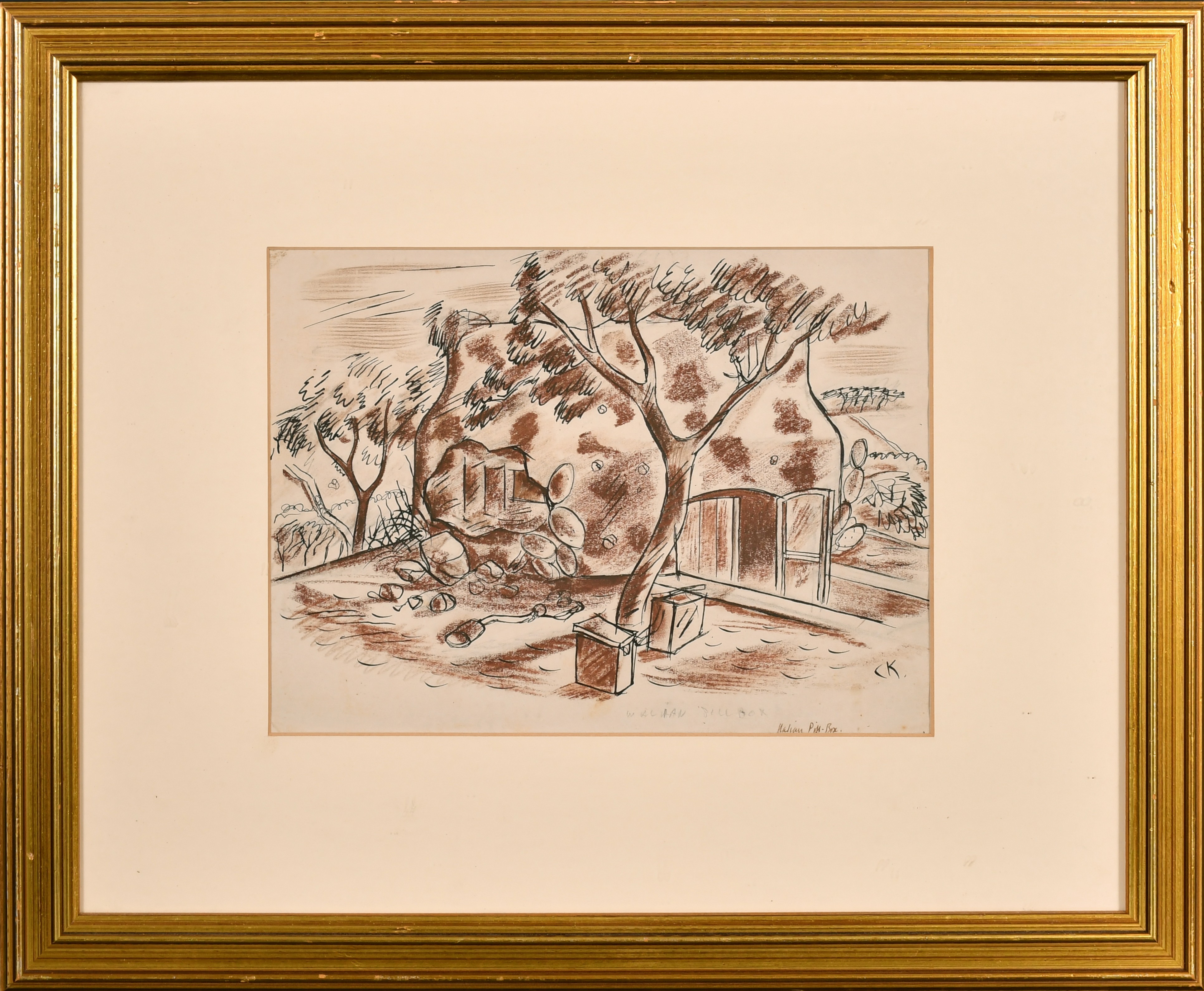 Cecil Keeling (1912-1976) British. "Fort Near Qum" (Qom), Lithograph, Inscribed in pencil, 7.25" x - Bild 7 aus 8