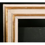 20th Century English School. A White Painted Frame, with gilt edges, rebate 18.5" x 14.5" (47 x 36.