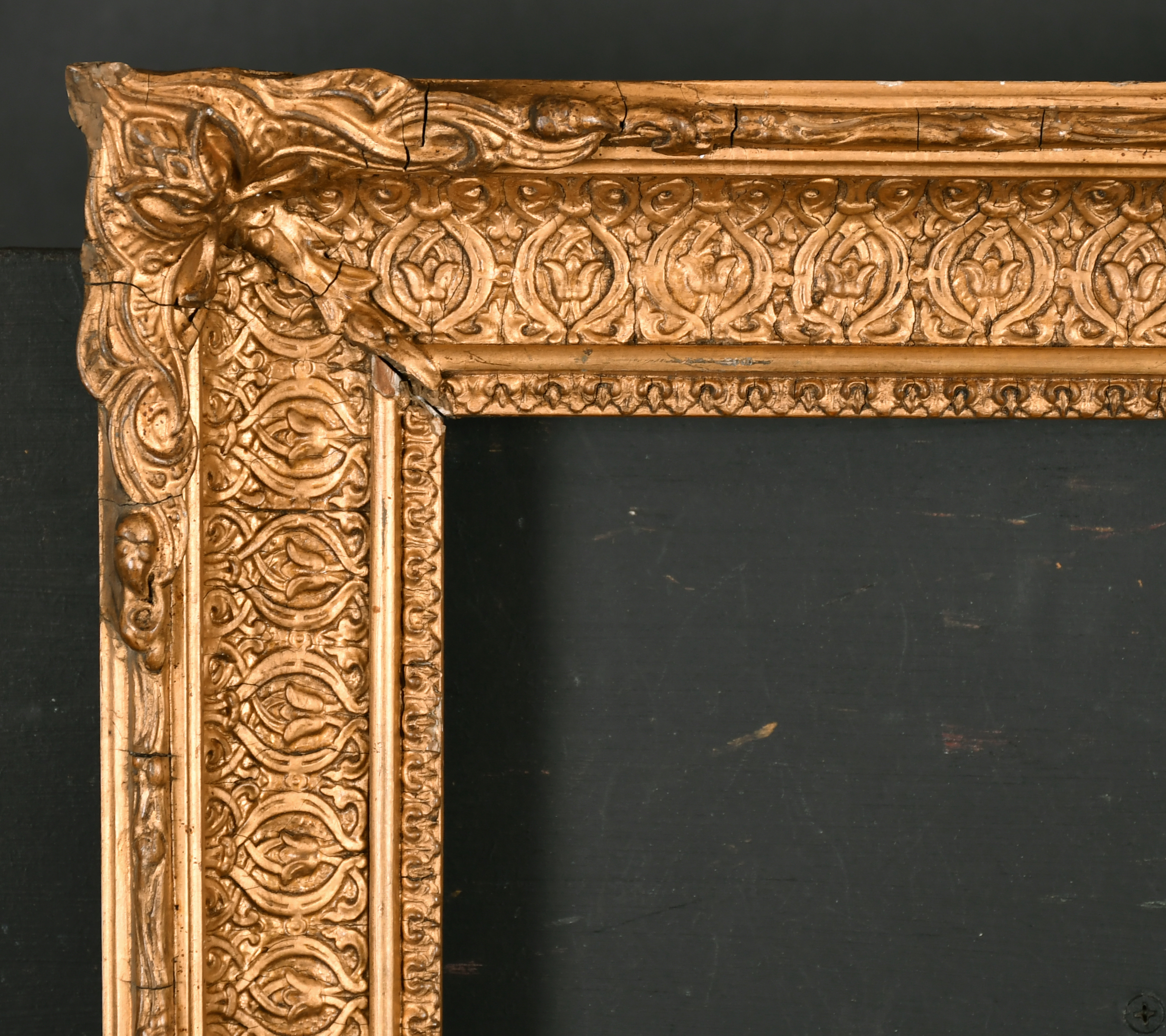 19th Century English School. A Gilt Composition Frame, with swept corners, rebate 15.25" x 11.25" (