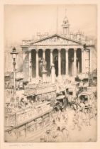 Dorothy Woollard (1886-1986) British. 'The Royal Exchange, London' c.1922, Etching, Signed proof