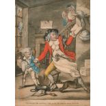 After Robert Dighton (1752-1814) British. "Tragedy Burlesqued, or, The Barber Turned Actor",