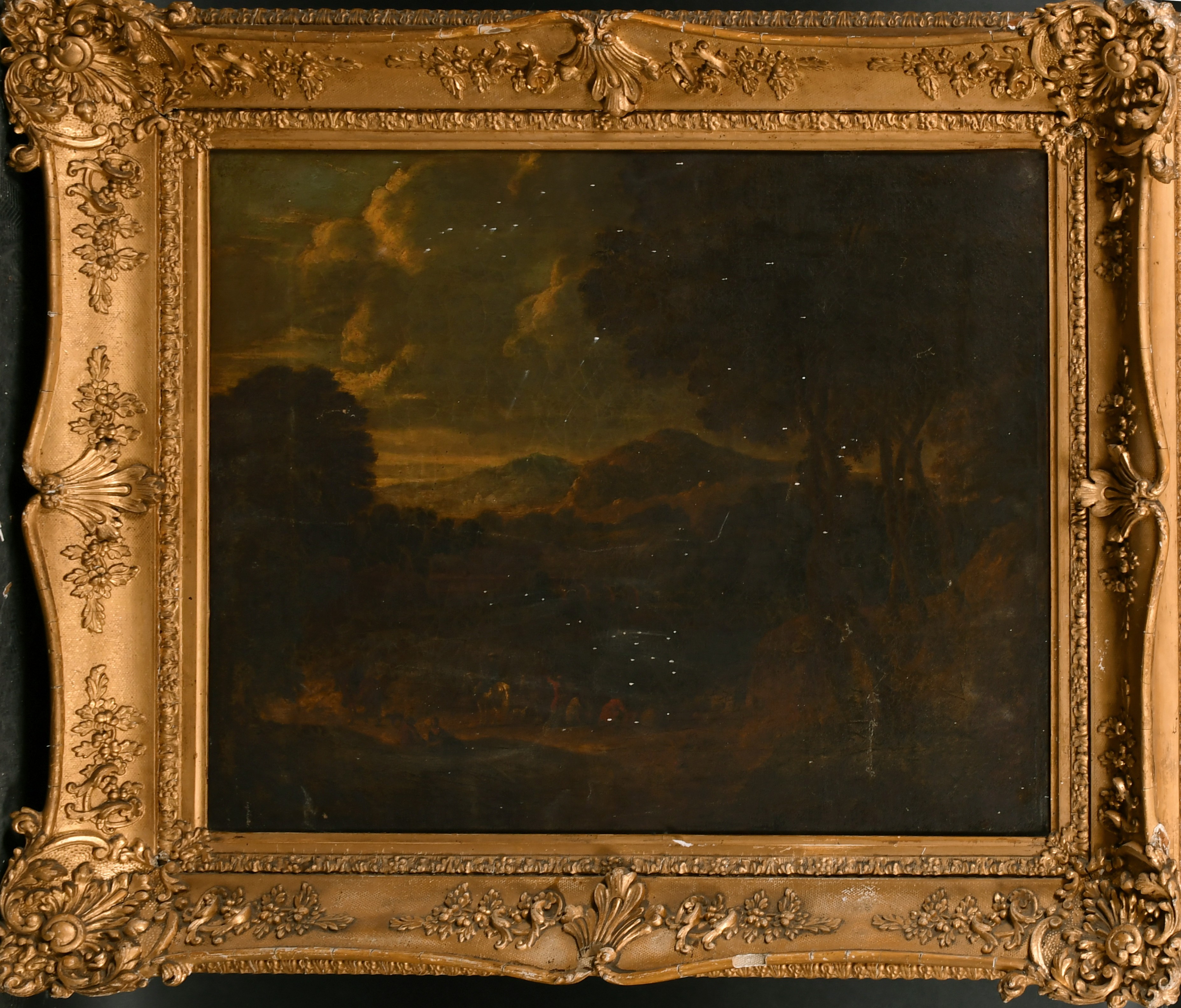 18th Century Italian School. Figures in a Classical Landscape, Oil on canvas, 19.75" x 23.5" (50.1 x - Bild 2 aus 3