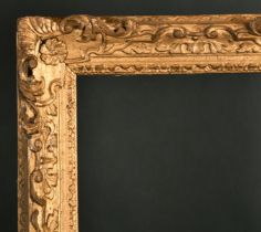 Early 19th Century English School. A Carved Giltwood Frame, with swept and pierced centres and