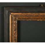 18th Century English School. A Darkwood Frame, with a carved giltwood slip, rebate 10.5" x 8.25" (