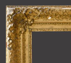 19th Century English School. A Gilt Composition Frame, with swept corners, rebate 72.25" x 45.25" (