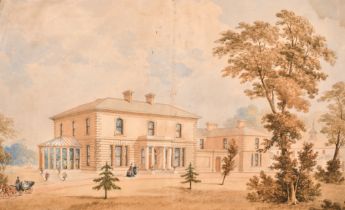 William Fogerty (1833-1878) Irish. "Ardhu House, Limerick, The Residence of Thomas Revington Esq,
