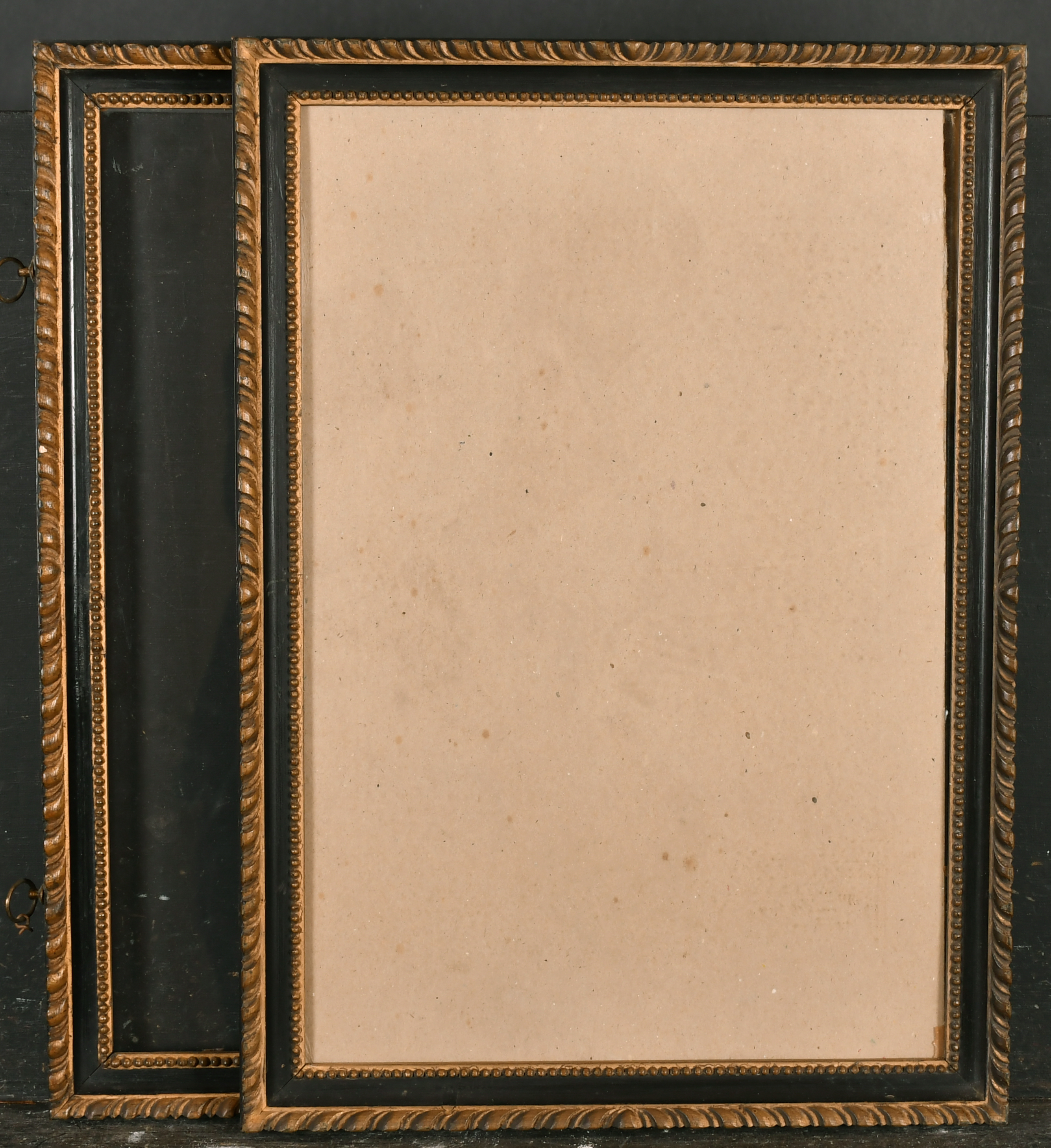 Early 19th Century English School. A Pair of Carved Wood Frames, with a black inner and outer - Image 2 of 3