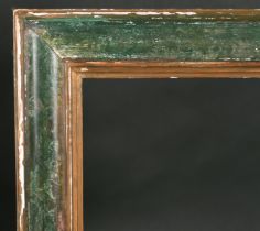 Early 20th Century English School. A Green Painted Frame, with gilt inner and outer edges, rebate