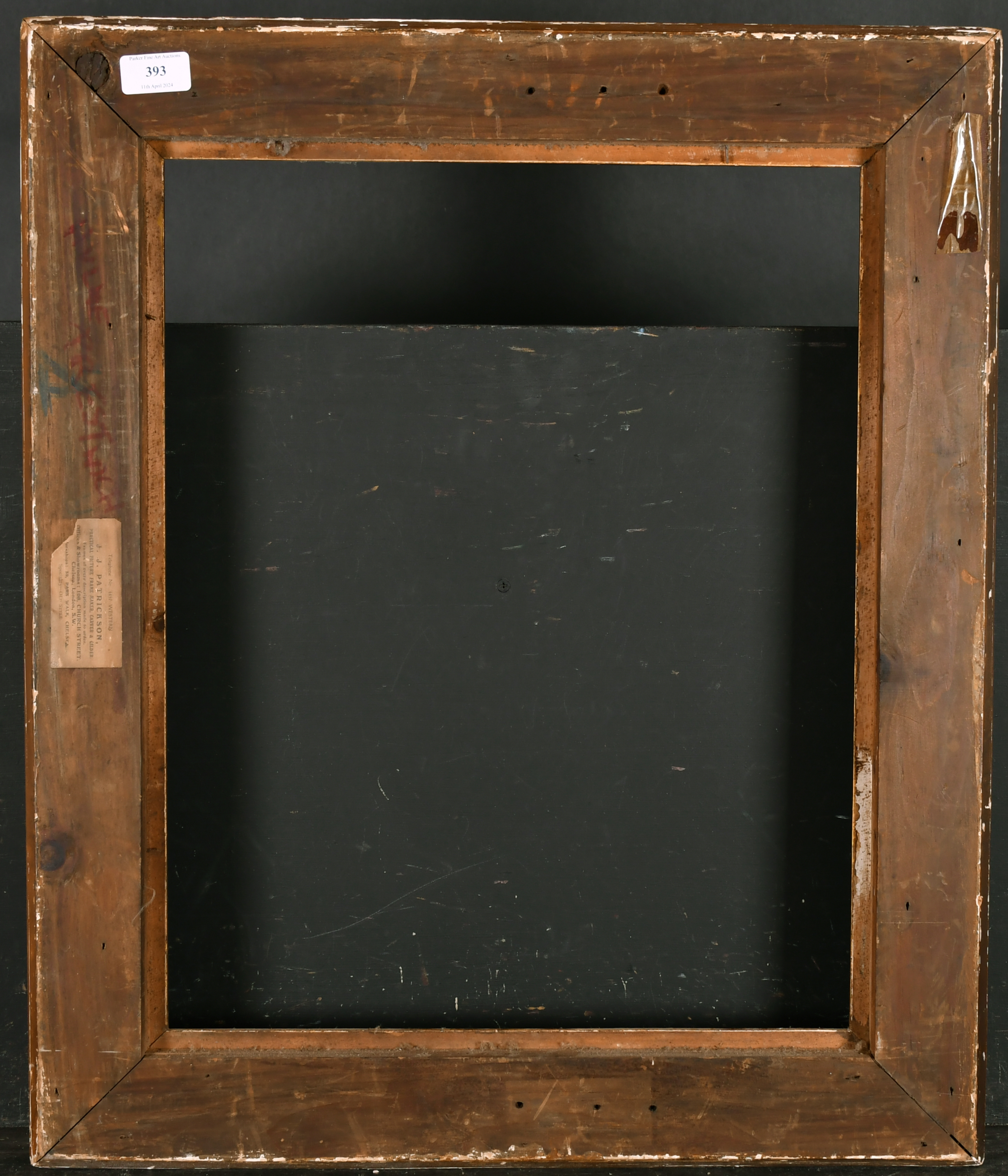 19th Century English School. A Hollow Gilt Composition Morland Frame, rebate 20" x 16" (50.8 x 40. - Image 3 of 3