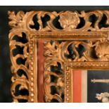 19th Century Italian School. A Pair of Carved Giltwood Florentine Frames, with inset print and