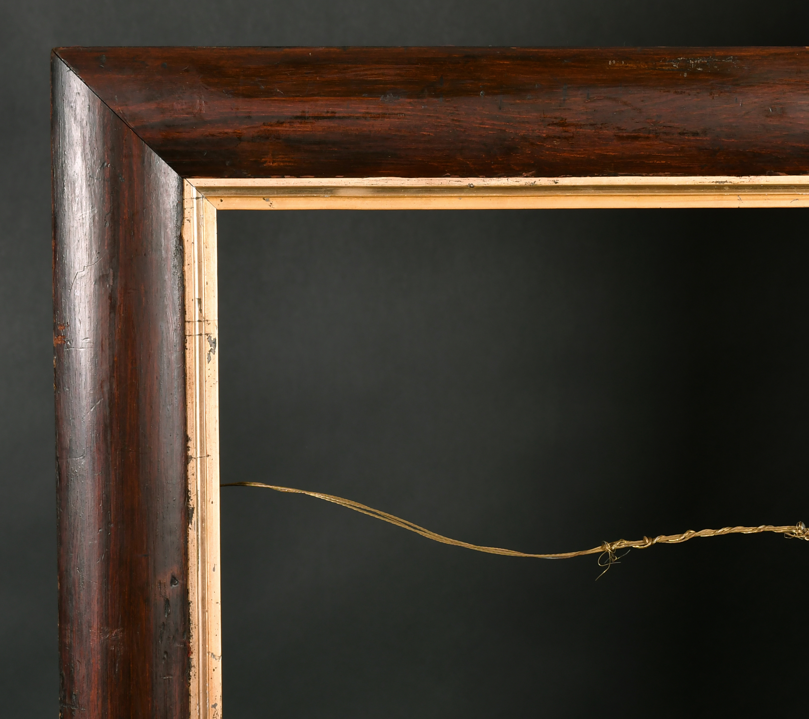 19th Century English School. A Darkwood Frame, with a gilt slip, rebate 24.5" x 24" (62.2 x 61cm)