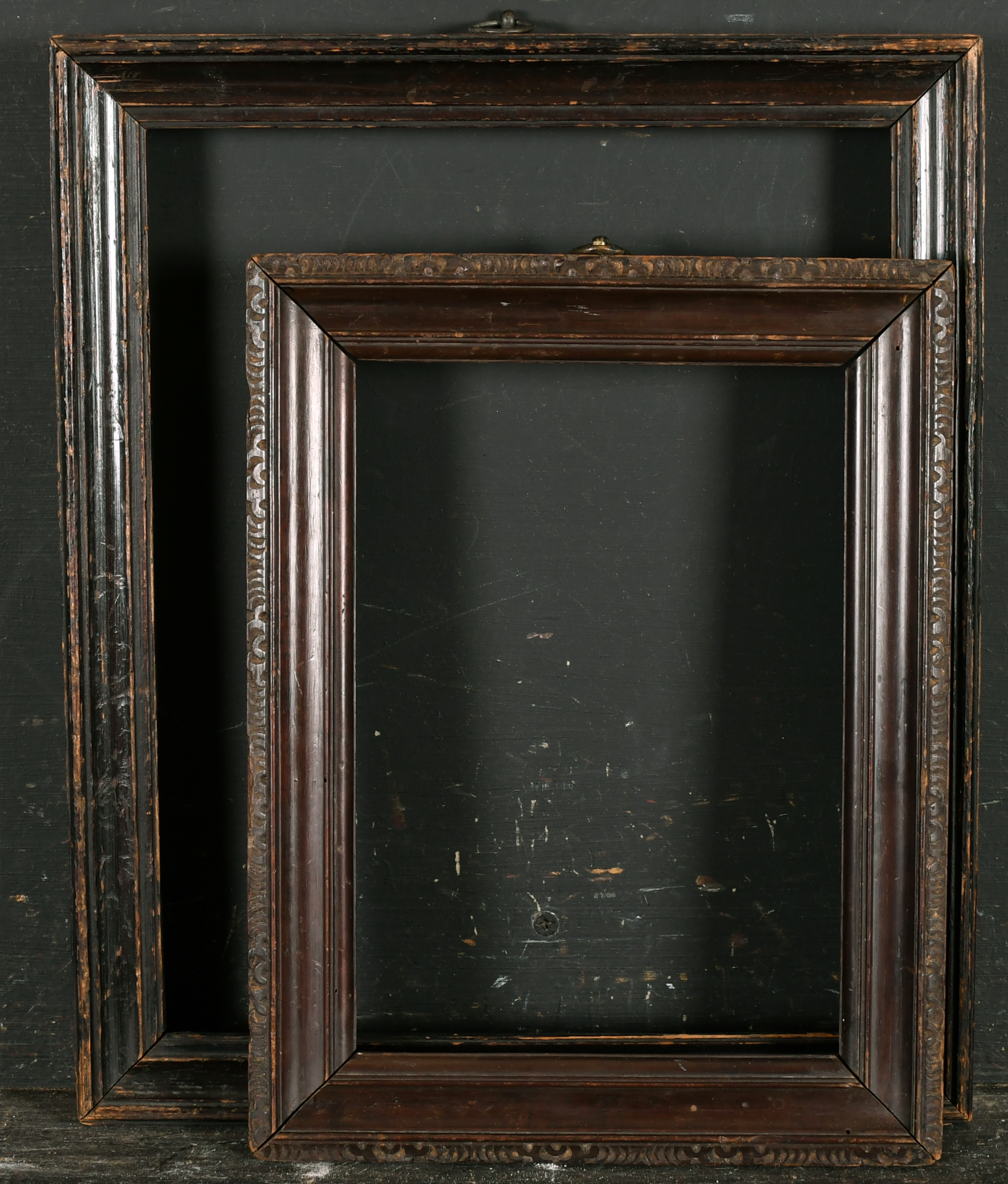 18th Century English School. A Darkwood Frame, rebate 11.75" x 9.5" (29.8 x 24.1cm) and another - Image 2 of 3