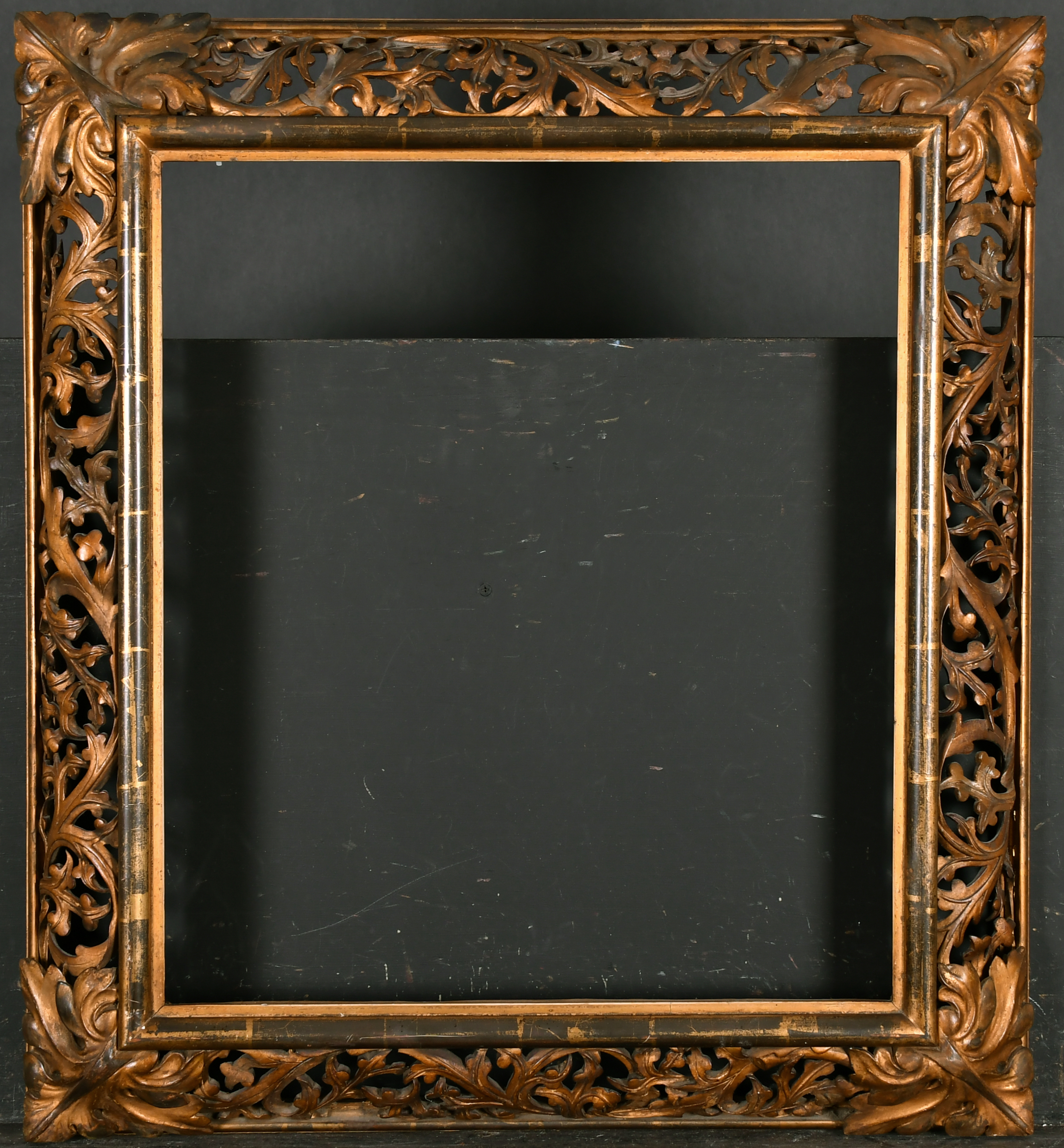 19th Century English School. A Carved Wood Frame with pierced sides, rebate 20" x 17.5" (50.8 x 44. - Image 2 of 3