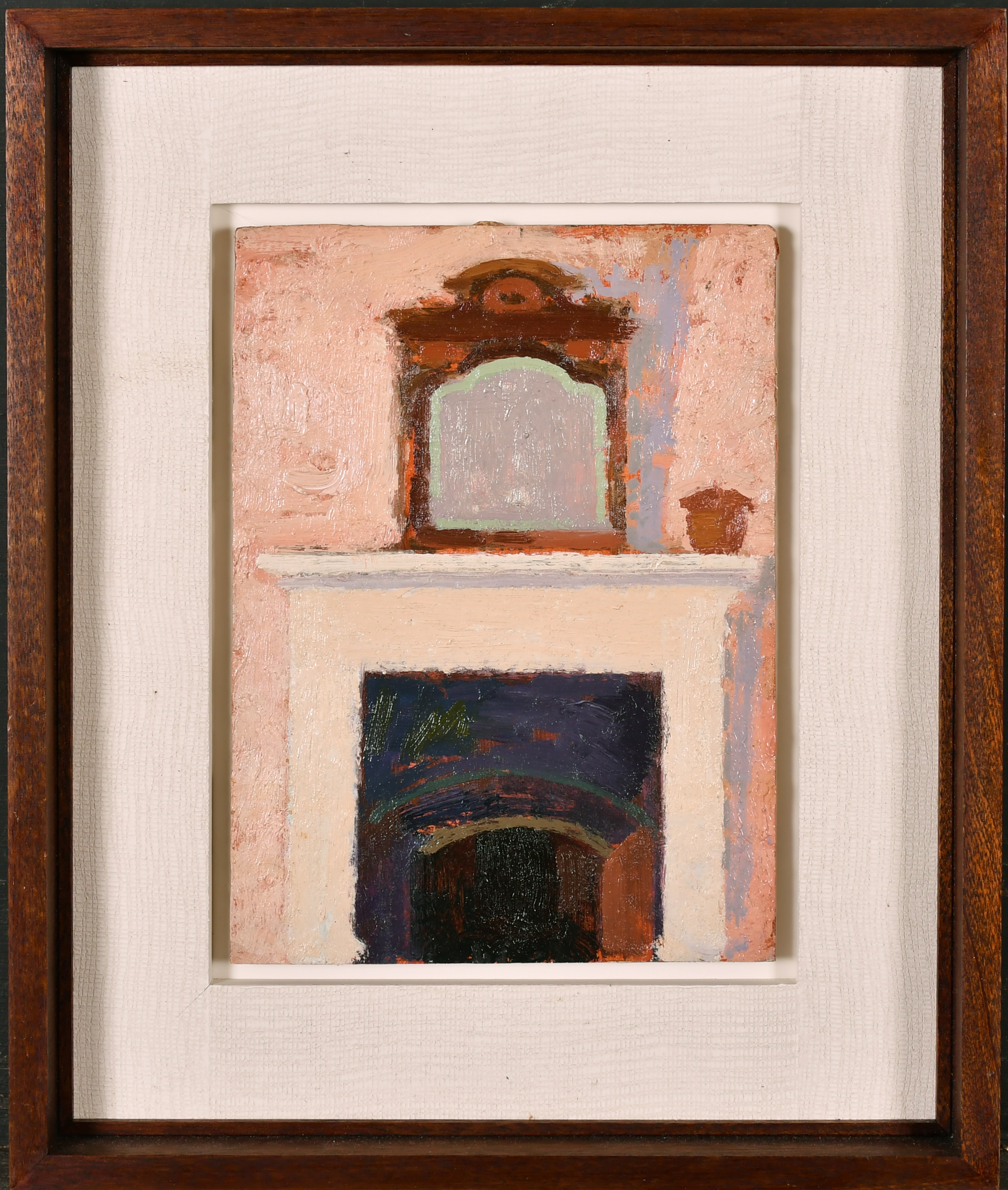 Lionel Bulmer (1919-1992) British. "Fireplace", Oil on board, 8.75" x 6.5" (22.2 x 16.5cm) - Image 2 of 3