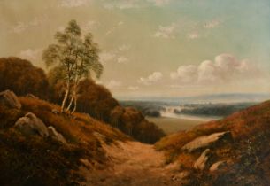 Attributed to Edmund John Niemann (1813-1876) British. An Extensive River Landscape, Oil on