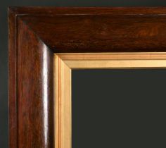 19th Century English School. A Darkwood Frame, with a gilt slip and inset glass, rebate 29" x 26" (