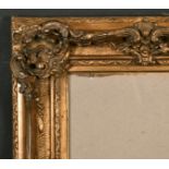 Early 20th Century French School. A Gilt and Painted Composition Frame, with swept and pierced