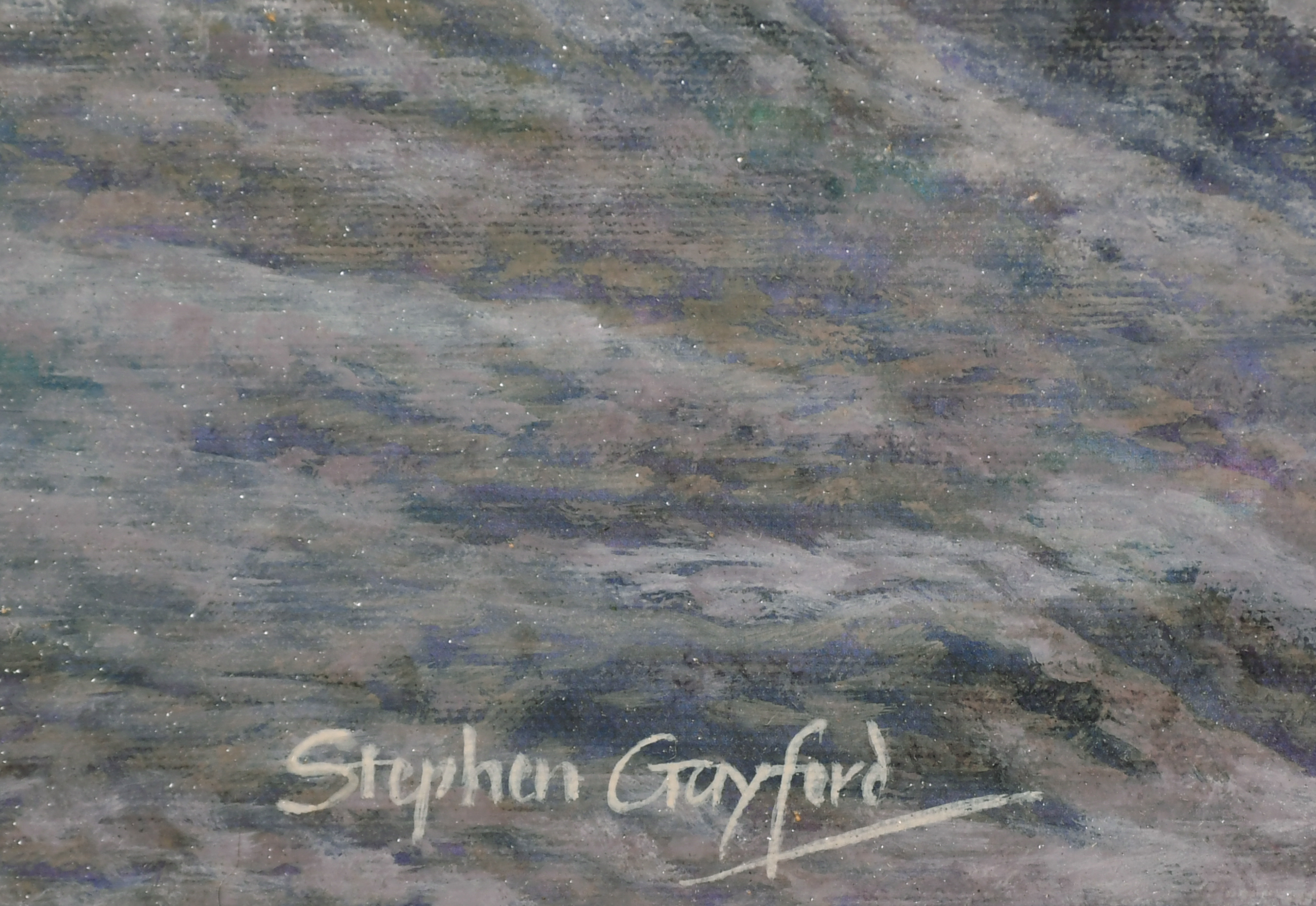 Stephen Gayford (1954-2015) British. "Inquisitive", Acrylic on board, Signed, and signed and - Image 3 of 5