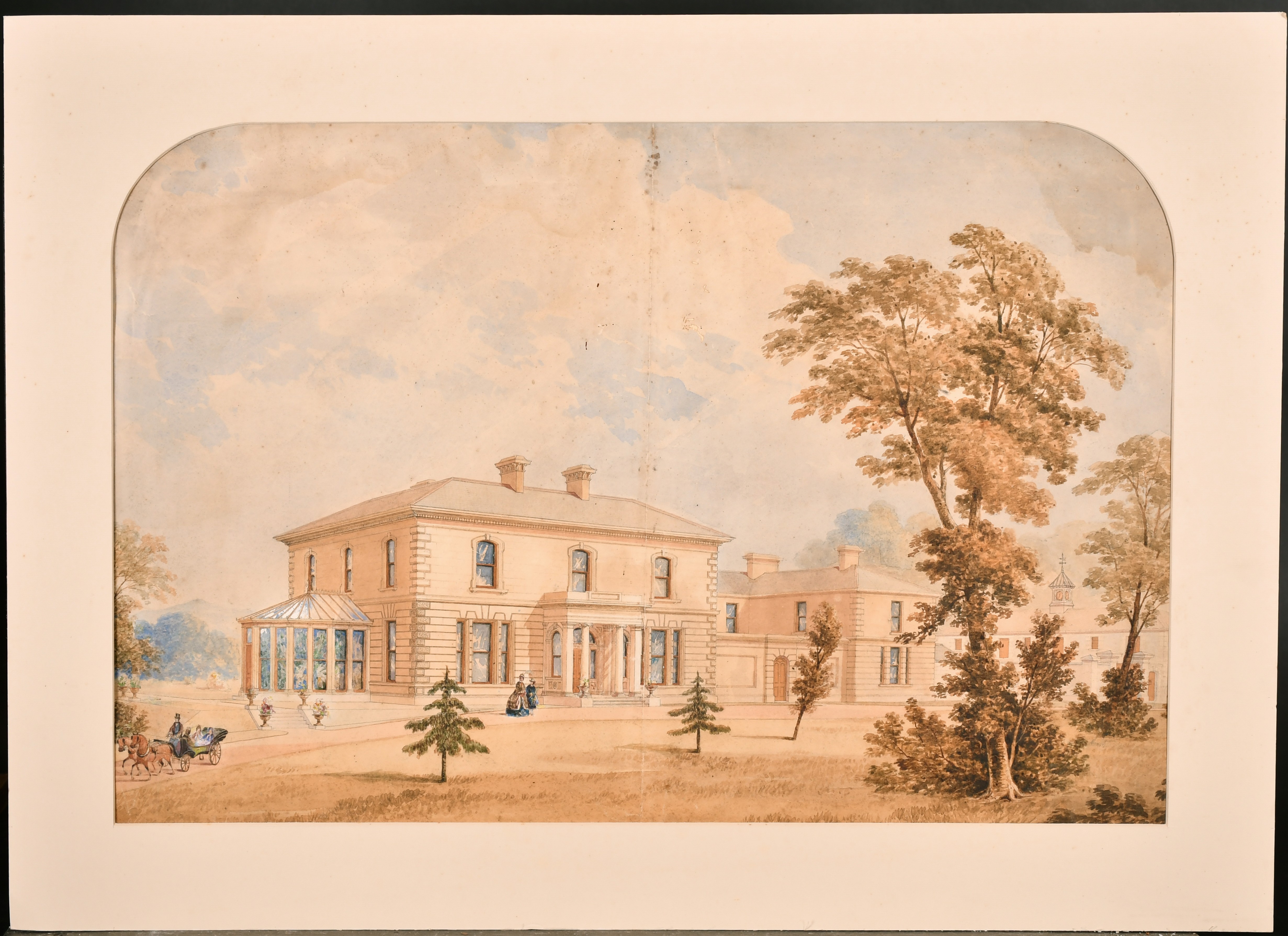 William Fogerty (1833-1878) Irish. "Ardhu House, Limerick, The Residence of Thomas Revington Esq, - Image 2 of 3