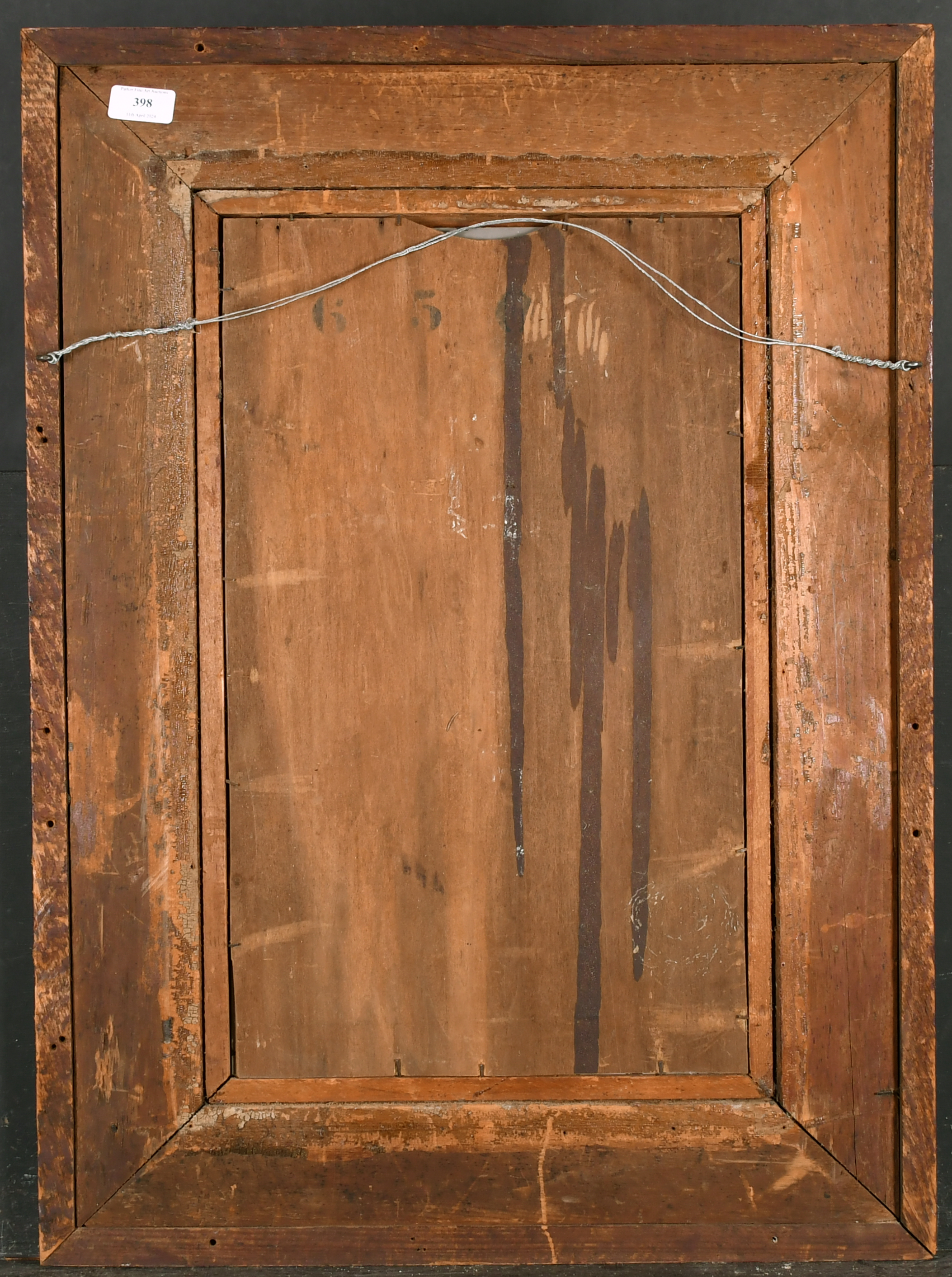 19th Century English School. A Wooden Frame, with inset mirror glass, rebate 20" x 12" (50.8 x 30. - Bild 3 aus 3