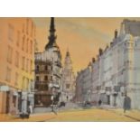 Gordon Hereward Hales (1916-1997) British. "St. Martin within Ludgate", Watercolour, Signed and