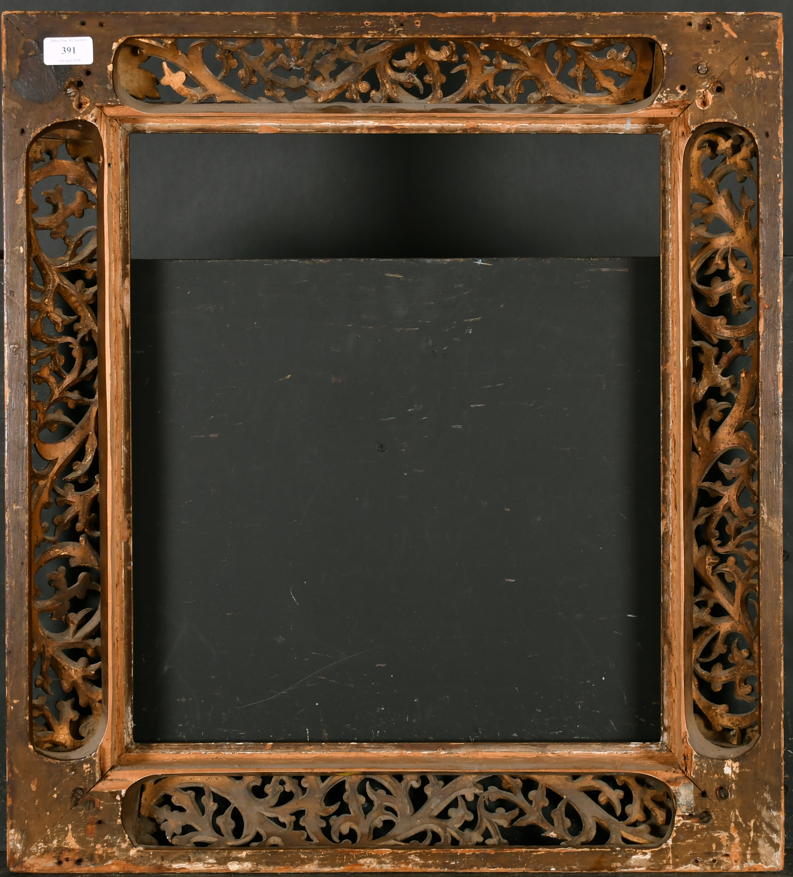 19th Century English School. A Carved Wood Frame with pierced sides, rebate 20" x 17.5" (50.8 x 44. - Image 3 of 3