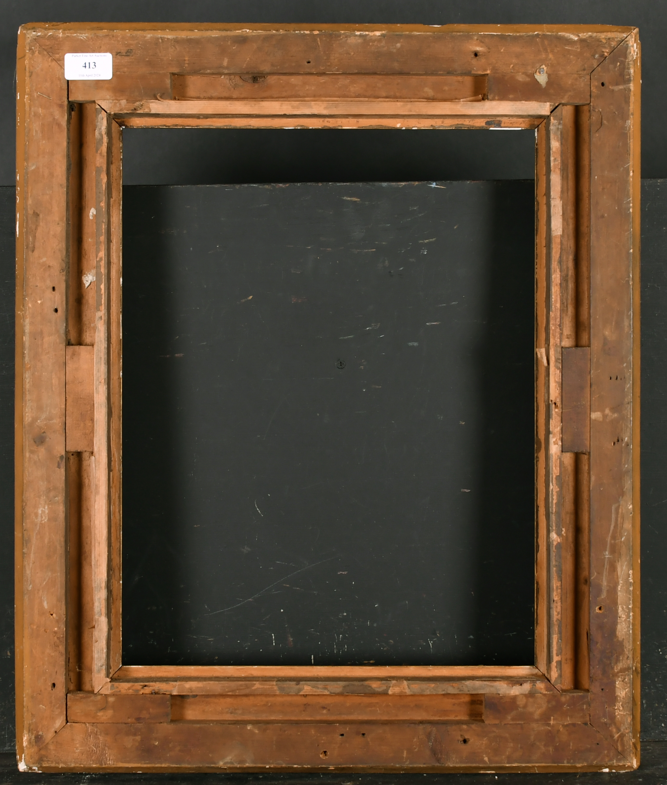 19th Century English School. A Painted Composition Frame, with swept and pierced centres and - Image 3 of 3