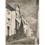 James McNeill Whistler (1834-1903) American. "Street at Saverne", Etching, Inscribed verso, unframed