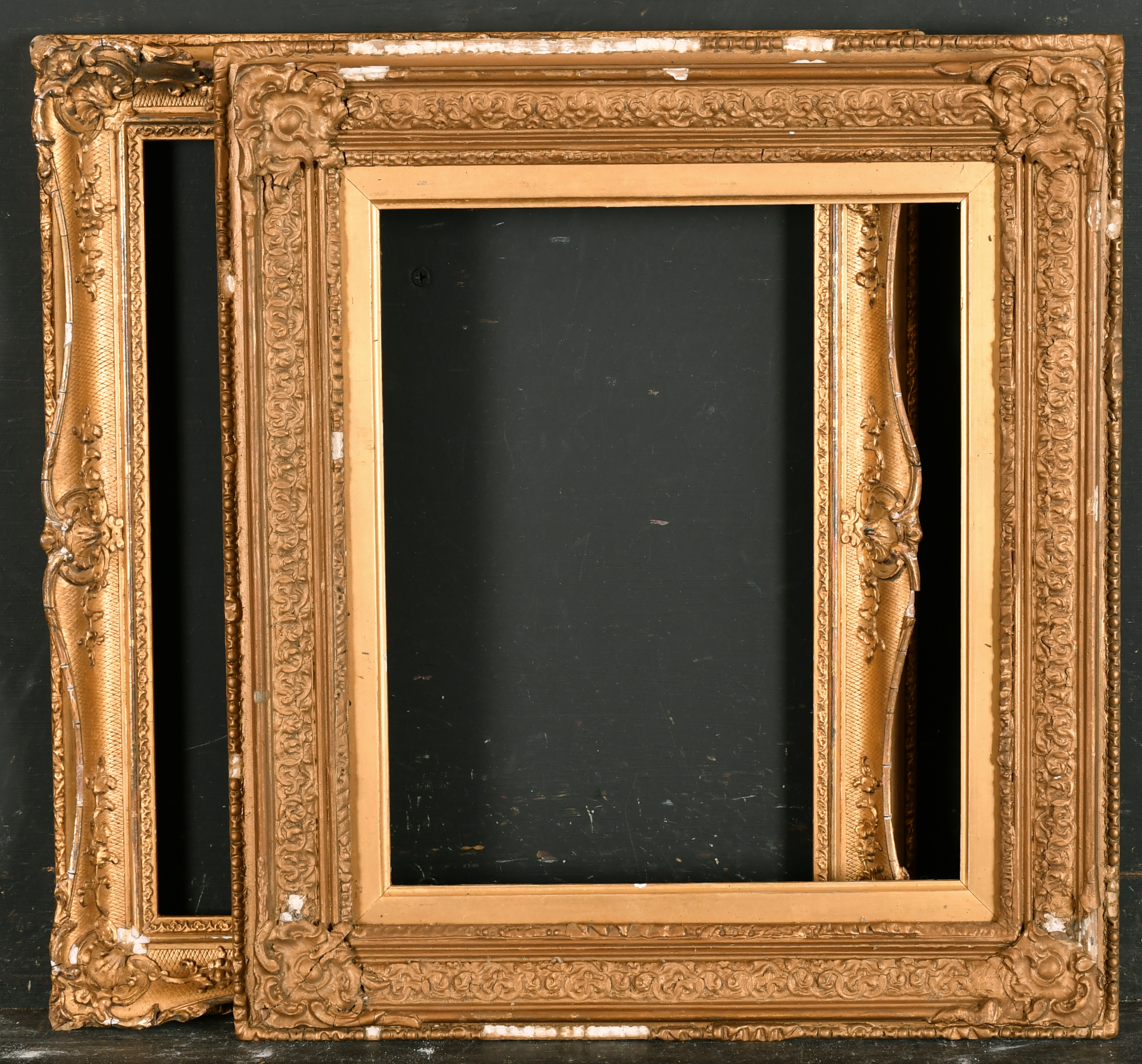 19th Century English School. A Gilt Composition Frame, with swept centres and corners, rebate 14" - Image 2 of 3
