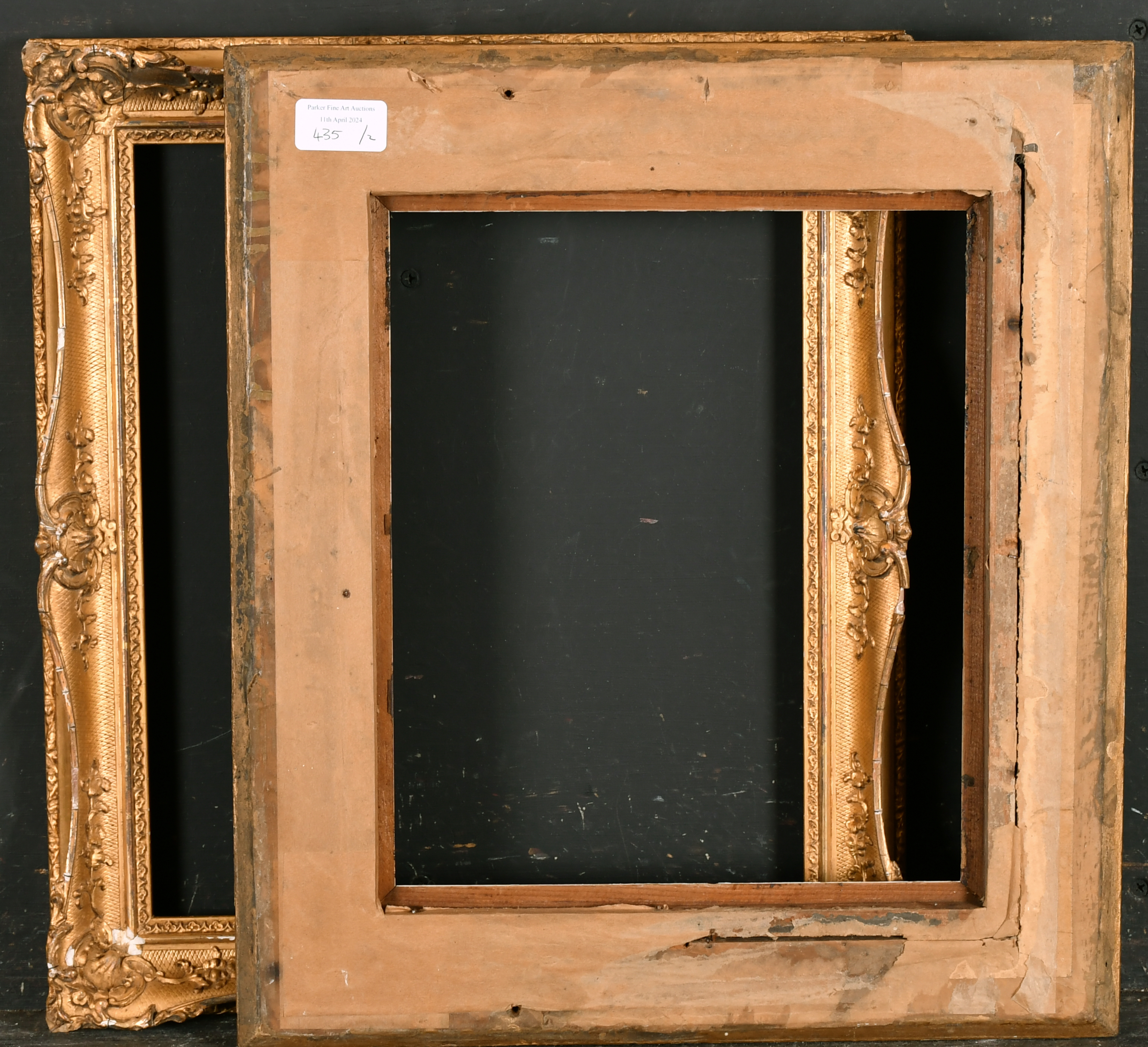 19th Century English School. A Gilt Composition Frame, with swept centres and corners, rebate 14" - Image 3 of 3