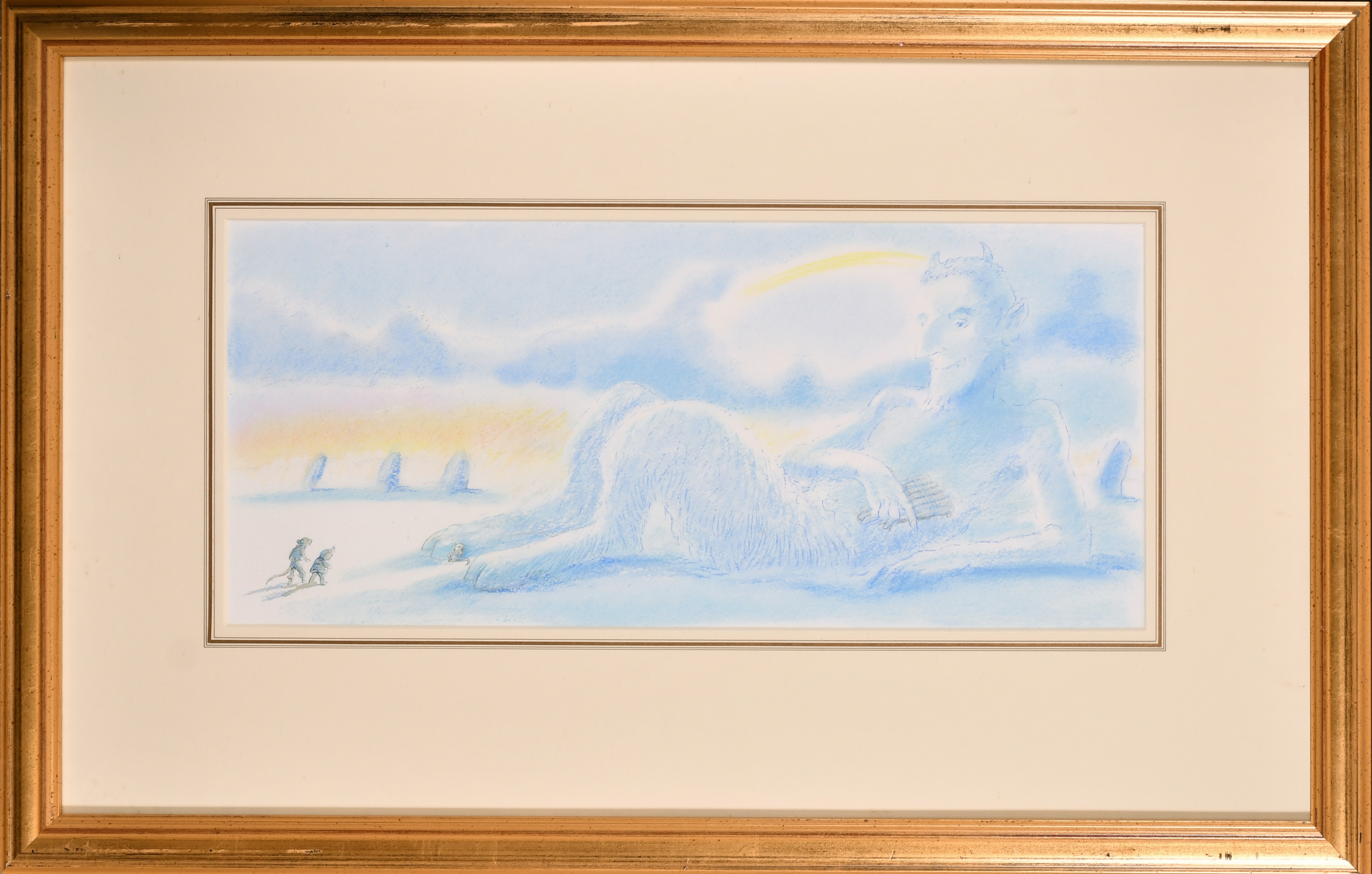 Michael Foreman (1938- ) British. "Friend and Helper", Pastel, Inscribed on a label verso, 9.25" x - Image 2 of 4