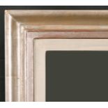 20th Century English School. A Silvered Frame, with a white slip and inset glass, rebate 17" x