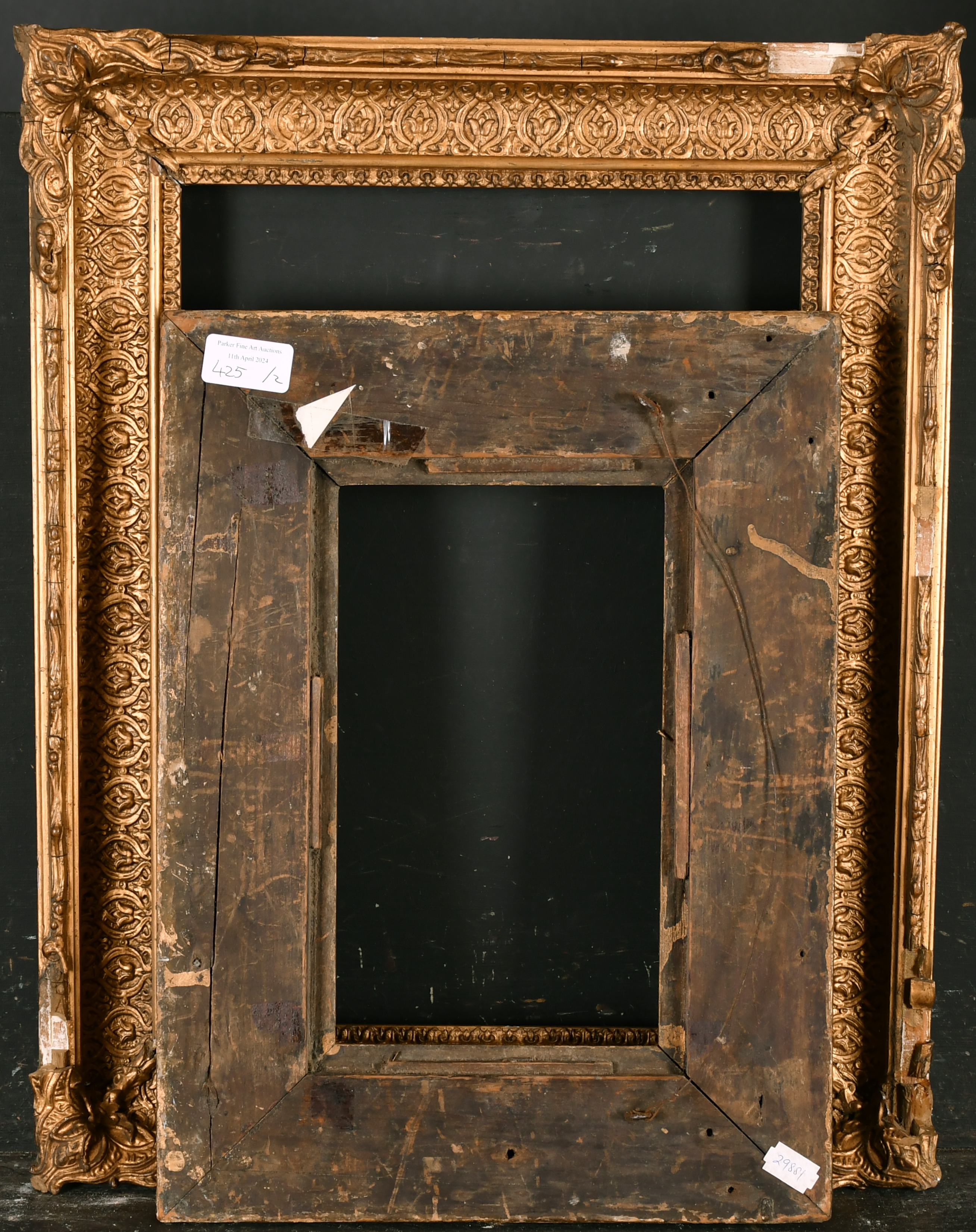 19th Century English School. A Gilt Composition Frame, with swept corners, rebate 15.25" x 11.25" ( - Image 3 of 3