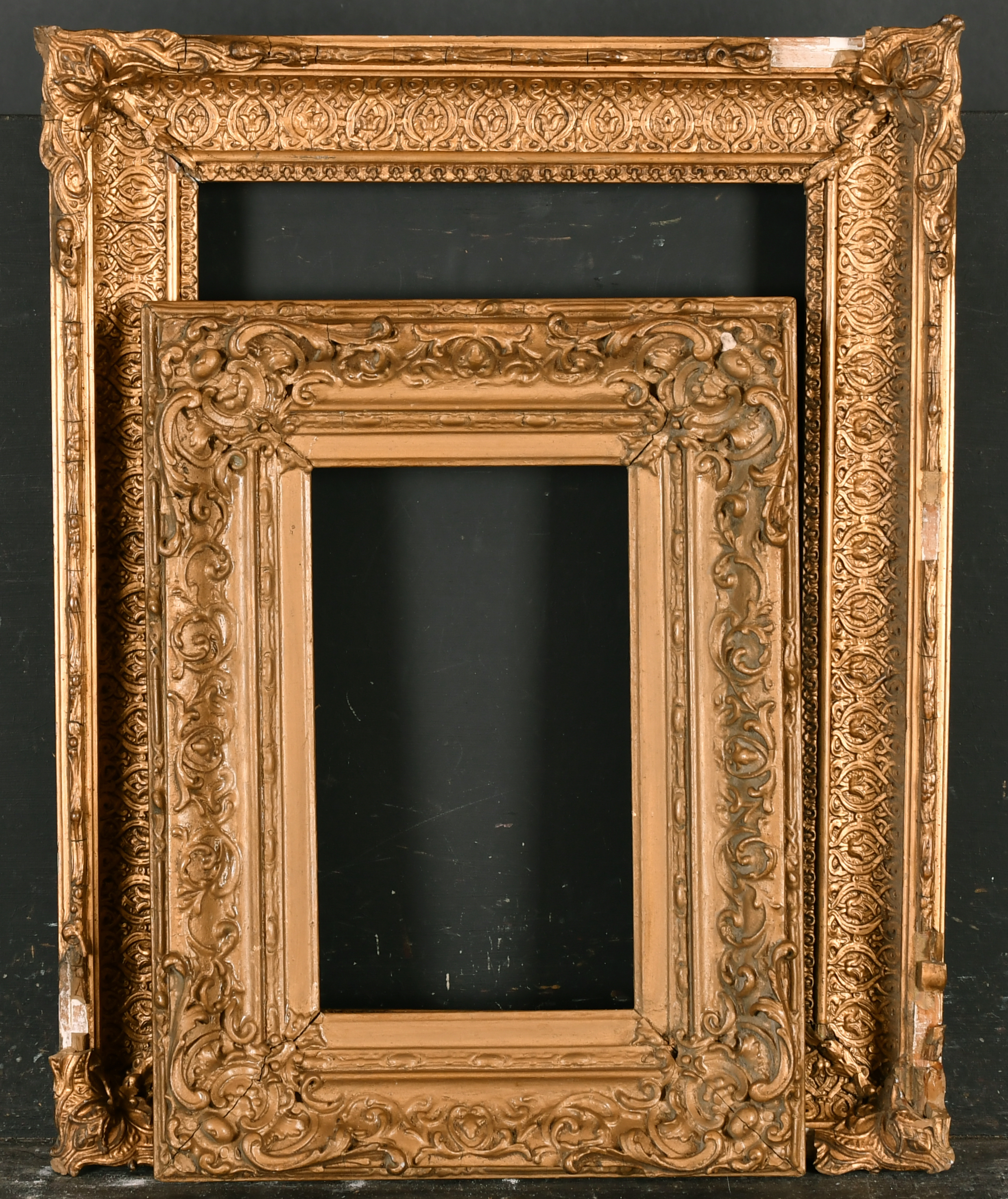 19th Century English School. A Gilt Composition Frame, with swept corners, rebate 15.25" x 11.25" ( - Image 2 of 3