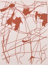 Prunella Clough (1919-1999) British. 'Climbing Plants', Pastel, Signed in pencil, 26.25" x 19.25" (