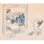 Terence Parkes 'Larry' (1927-2003) British. "Doctor Gachet at The Bar", Watercolour and ink, Signed,