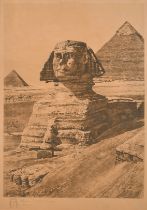 Hugo Ulbrich (1867-1928) German. "The Sphinx", Mixed method, Signed, inscribed and dated 1905 in