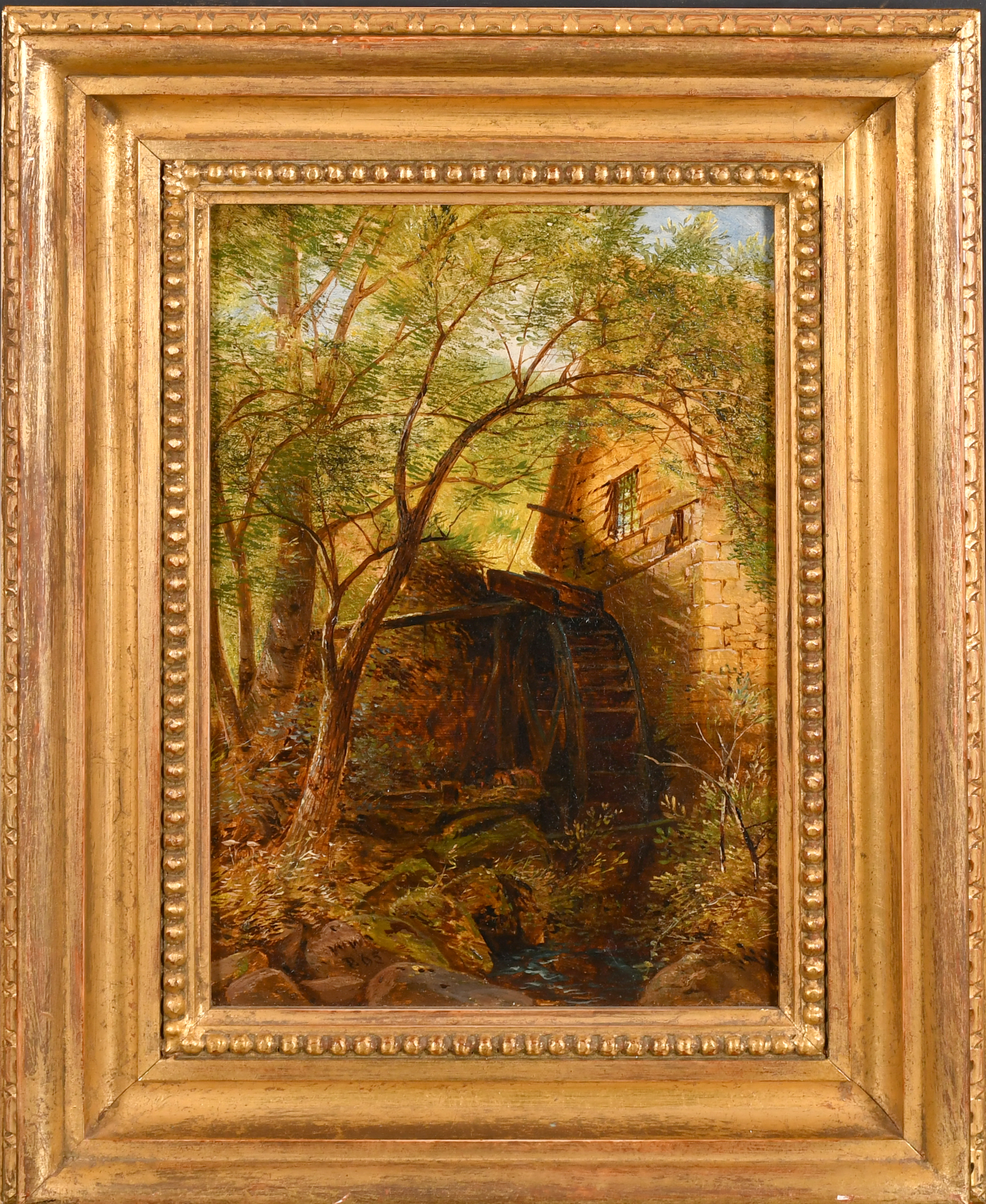 William Williams of Plymouth (1808-1895) British. A Mill House, Oil on board, Signed with initials - Image 2 of 4