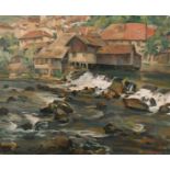 Charles Wittmann (1876-1953) French. A River Scene, Oil on canvas, Signed, 20" x 24" (50.8 x 61cm)