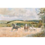 Tom Carr (1912-1977) British. A Riding Scene, Watercolour, Signed and dated 1968, unframed, 20" x