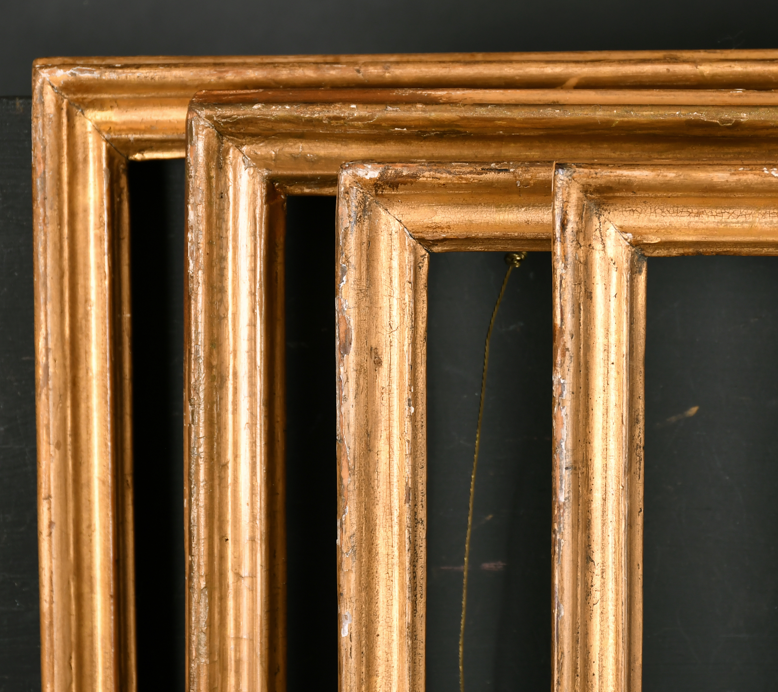 19th Century English School. A Near Set of Four Gilt Composition Frames, all 17" x 14" (43.2 x 35.