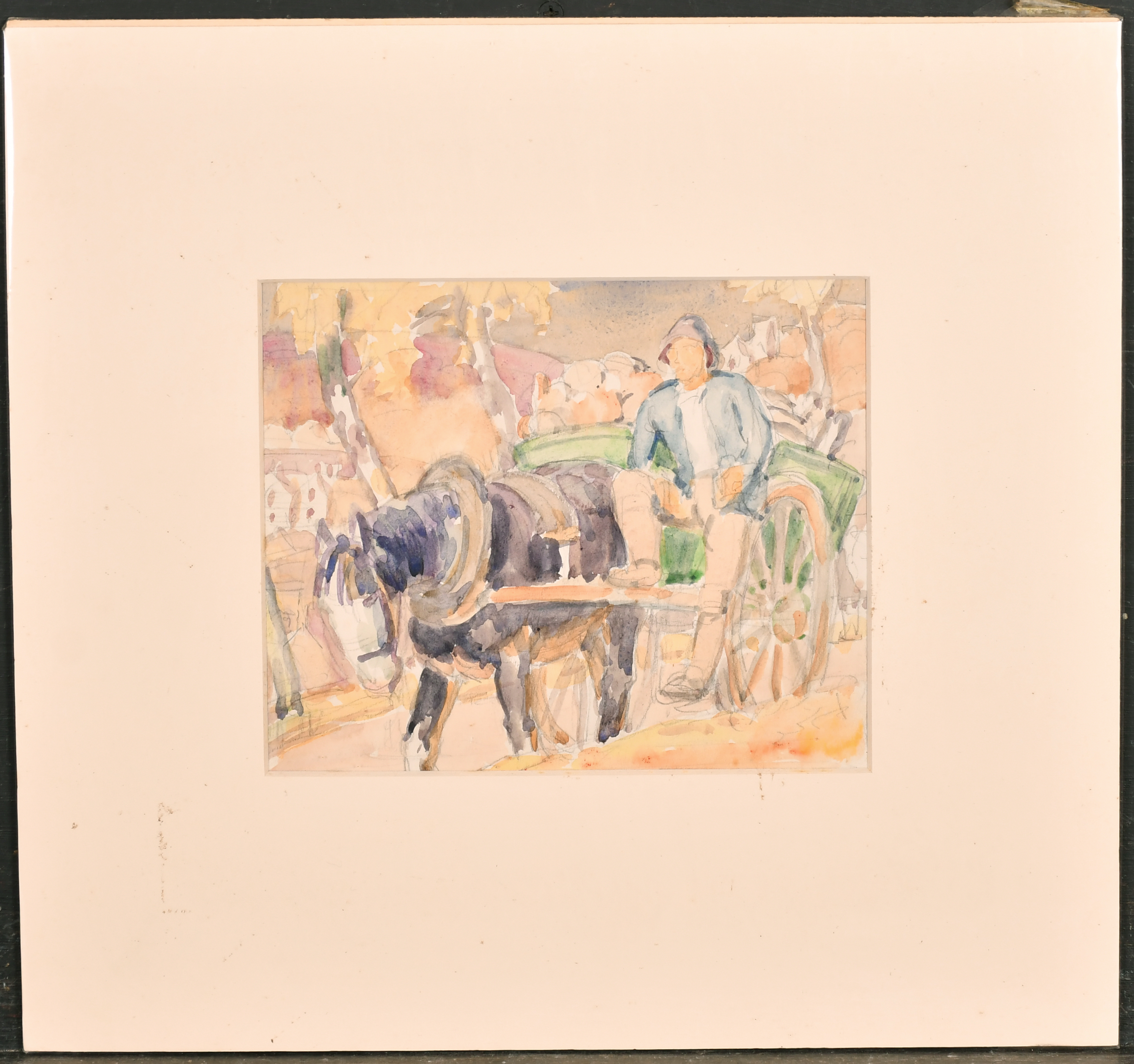 Harold Dearden (1882-1962) British. A Farm Boy with a Donkey, Watercolour, mounted unframed 10" x - Image 4 of 5