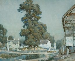 Albert Moulton Foweraker (1873-1942) British. 'Twilight in a Cornish Village', Watercolour,