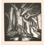 Paul Nash (1889-1946) British. 'Places', Wood Engraving c.1921 edition of 60, with blindstamp of the